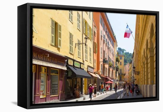 Nice, Cote d'Azur, French Riviera, France. Vieille Ville, the Old Town. View along Rue de la Pre...-null-Framed Premier Image Canvas