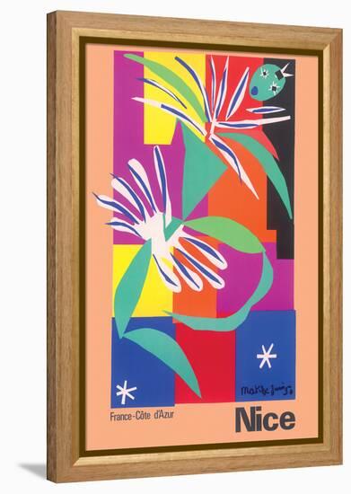 Nice France Côte d'Azur - La Danseuse Créole (The Creole Dancer), Vintage Travel Poster 1950-Henri Matisse-Framed Stretched Canvas