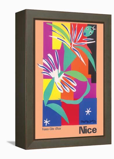 Nice France Côte d'Azur - La Danseuse Créole (The Creole Dancer), Vintage Travel Poster 1950-Henri Matisse-Framed Stretched Canvas