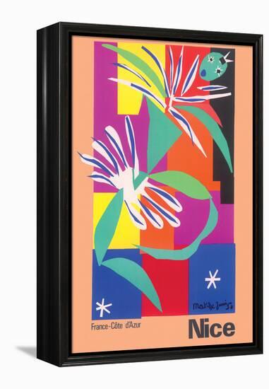 Nice France Côte d'Azur - La Danseuse Créole (The Creole Dancer), Vintage Travel Poster 1950-Henri Matisse-Framed Stretched Canvas