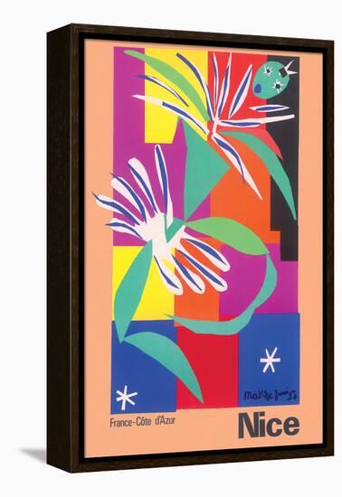 Nice France Côte d'Azur - La Danseuse Créole (The Creole Dancer), Vintage Travel Poster 1950-Henri Matisse-Framed Stretched Canvas