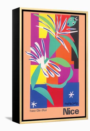 Nice France Côte d'Azur - La Danseuse Créole (The Creole Dancer), Vintage Travel Poster 1950-Henri Matisse-Framed Stretched Canvas