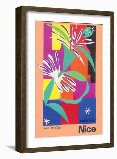 Nice France Côte d'Azur - La Danseuse Créole (The Creole Dancer), Vintage Travel Poster 1950-Henri Matisse-Framed Art Print