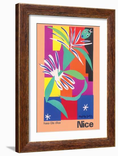 Nice France Côte d'Azur - La Danseuse Créole (The Creole Dancer), Vintage Travel Poster 1950-Henri Matisse-Framed Art Print