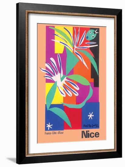 Nice France Côte d'Azur - La Danseuse Créole (The Creole Dancer), Vintage Travel Poster 1950-Henri Matisse-Framed Art Print