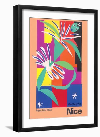 Nice France Côte d'Azur - La Danseuse Créole (The Creole Dancer), Vintage Travel Poster 1950-Henri Matisse-Framed Art Print