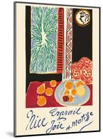 Nice, France - Travail et Joie (Work and Joy) - Still Life with Pomegranates-Henri Matisse-Mounted Art Print