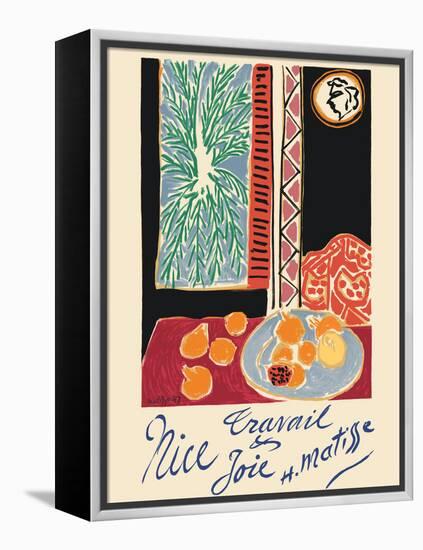 Nice France - Travail et Joie (Work and Joy) - Vintage Travel Poster 1948-Henri Matisse-Framed Stretched Canvas