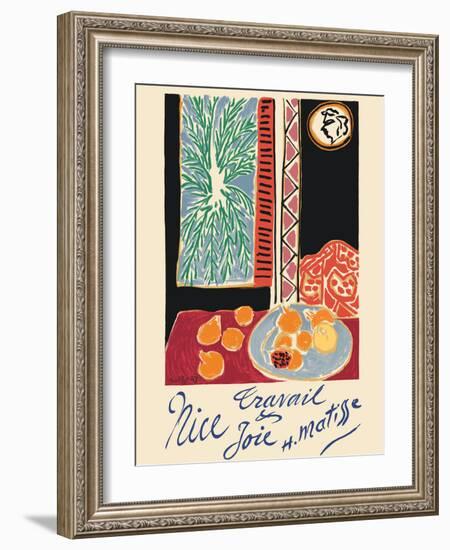 Nice France - Travail et Joie (Work and Joy) - Vintage Travel Poster 1948-Henri Matisse-Framed Art Print