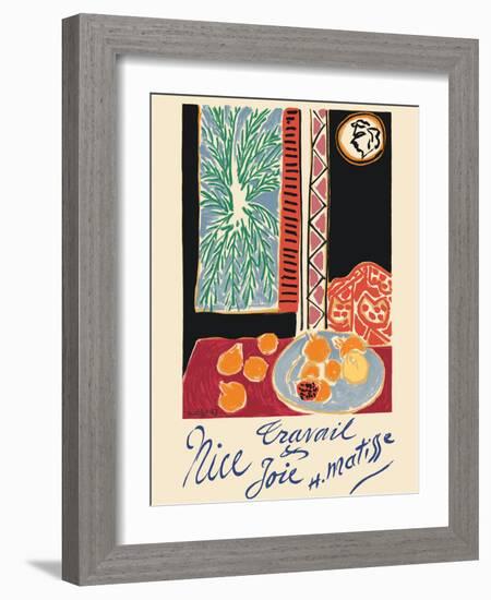 Nice France - Travail et Joie (Work and Joy) - Vintage Travel Poster 1948-Henri Matisse-Framed Art Print