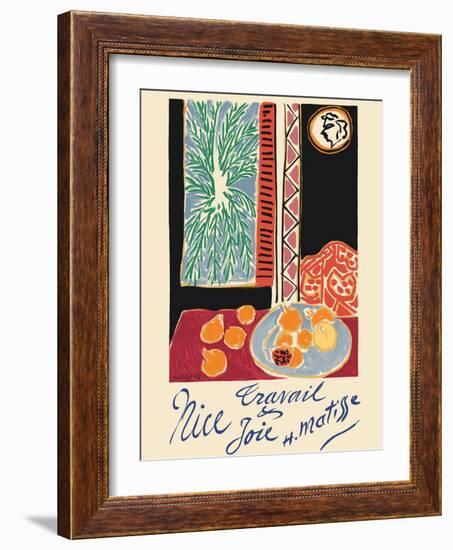 Nice France - Travail et Joie (Work and Joy) - Vintage Travel Poster 1948-Henri Matisse-Framed Art Print