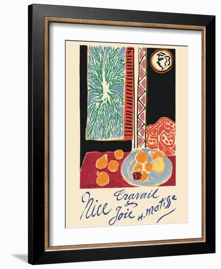 Nice France - Travail et Joie (Work and Joy) - Vintage Travel Poster 1948-Henri Matisse-Framed Art Print