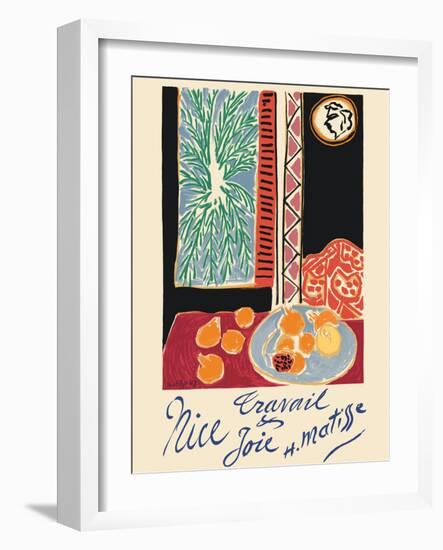 Nice France - Travail et Joie (Work and Joy) - Vintage Travel Poster 1948-Henri Matisse-Framed Art Print