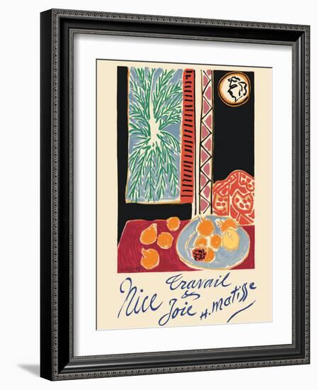 Nice France - Travail et Joie (Work and Joy) - Vintage Travel Poster 1948-Henri Matisse-Framed Art Print