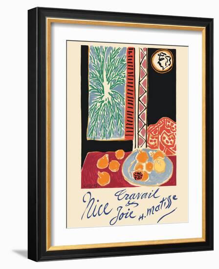 Nice France - Travail et Joie (Work and Joy) - Vintage Travel Poster 1948-Henri Matisse-Framed Art Print