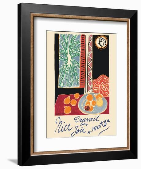 Nice France - Travail et Joie (Work and Joy) - Vintage Travel Poster 1948-Henri Matisse-Framed Premium Giclee Print