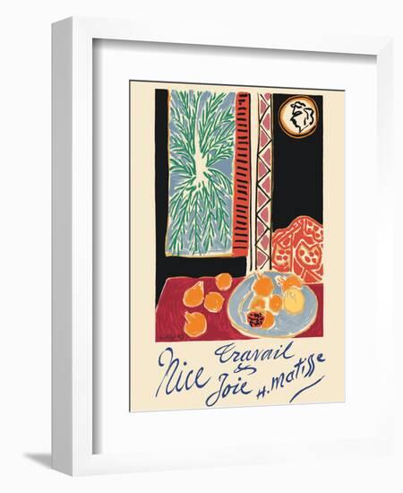 Nice France - Travail et Joie (Work and Joy) - Vintage Travel Poster 1948-Henri Matisse-Framed Premium Giclee Print