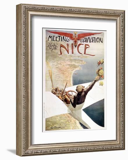 Nice Plane-null-Framed Art Print