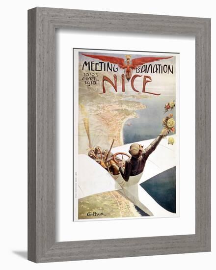 Nice Plane-null-Framed Art Print