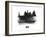 Nice Skyline Brush Stroke - Black II-NaxArt-Framed Art Print