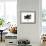 Nice Skyline Brush Stroke - Black II-NaxArt-Framed Art Print displayed on a wall