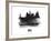 Nice Skyline Brush Stroke - Black II-NaxArt-Framed Art Print