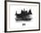 Nice Skyline Brush Stroke - Black II-NaxArt-Framed Art Print