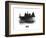 Nice Skyline Brush Stroke - Black II-NaxArt-Framed Premium Giclee Print