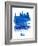 Nice Skyline Brush Stroke - Blue-NaxArt-Framed Art Print