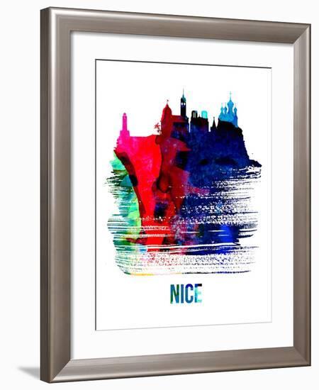 Nice Skyline Brush Stroke - Watercolor-NaxArt-Framed Art Print