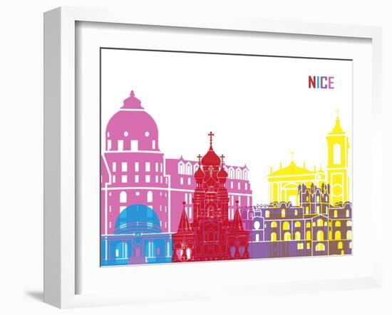 Nice Skyline Pop-paulrommer-Framed Art Print