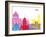 Nice Skyline Pop-paulrommer-Framed Art Print