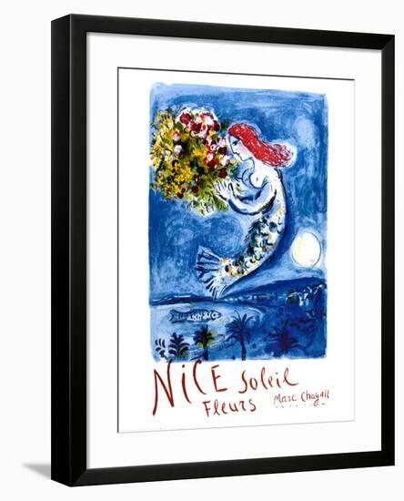 Nice Sun Flowers-Marc Chagall-Framed Art Print