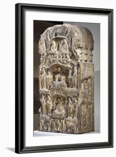 Niches Showing Buddha Surmounted by Six Dragons-null-Framed Giclee Print