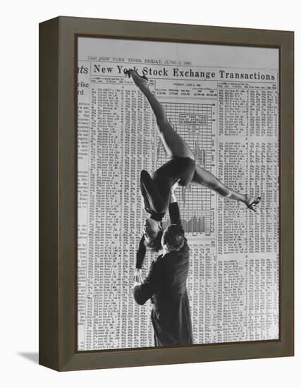 Nicholas Darvas Illustrating Successful Career on Stock Market in Dance with Half Sister Julia-Walter Sanders-Framed Premier Image Canvas