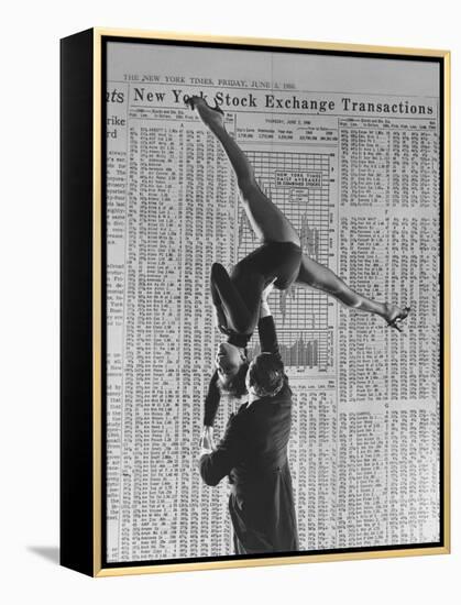 Nicholas Darvas Illustrating Successful Career on Stock Market in Dance with Half Sister Julia-Walter Sanders-Framed Premier Image Canvas