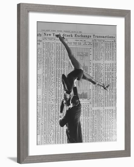 Nicholas Darvas Illustrating Successful Career on Stock Market in Dance with Half Sister Julia-Walter Sanders-Framed Premium Photographic Print