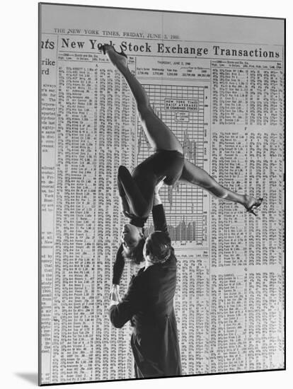 Nicholas Darvas Illustrating Successful Career on Stock Market in Dance with Half Sister Julia-Walter Sanders-Mounted Premium Photographic Print