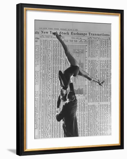 Nicholas Darvas Illustrating Successful Career on Stock Market in Dance with Half Sister Julia-Walter Sanders-Framed Premium Photographic Print