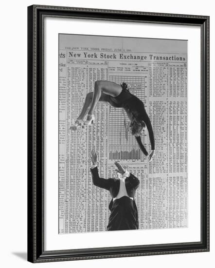 Nicholas Darvas Illustrating Successful Career on Stock Market in Dance with Half Sister Julia-Walter Sanders-Framed Premium Photographic Print