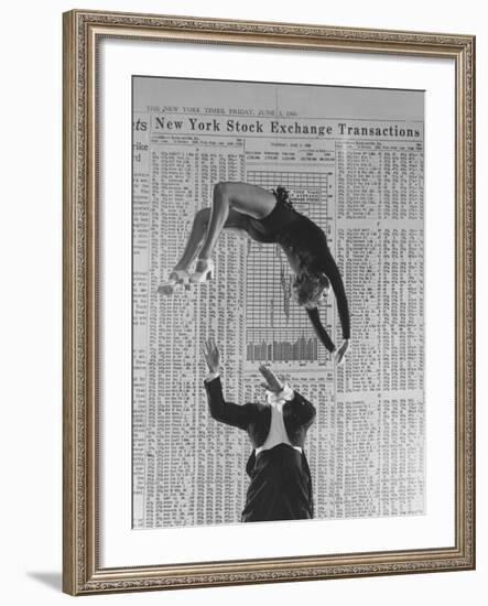 Nicholas Darvas Illustrating Successful Career on Stock Market in Dance with Half Sister Julia-Walter Sanders-Framed Premium Photographic Print