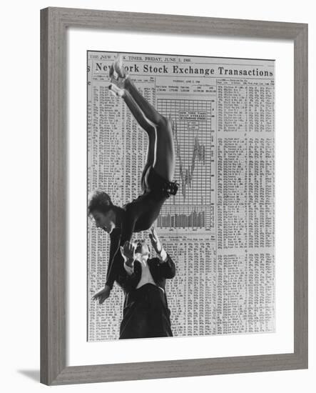 Nicholas Darvas Illustrating Successful Career on Stock Market in Dance with Half Sister Julia-Walter Sanders-Framed Premium Photographic Print