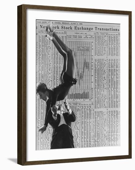 Nicholas Darvas Illustrating Successful Career on Stock Market in Dance with Half Sister Julia-Walter Sanders-Framed Premium Photographic Print