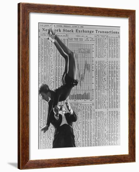 Nicholas Darvas Illustrating Successful Career on Stock Market in Dance with Half Sister Julia-Walter Sanders-Framed Premium Photographic Print