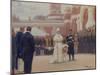 Nicholas II Receiving Rural District Elders in the Yard of Petrovsky Palace in Moscow, 1897-Ilya Yefimovich Repin-Mounted Giclee Print