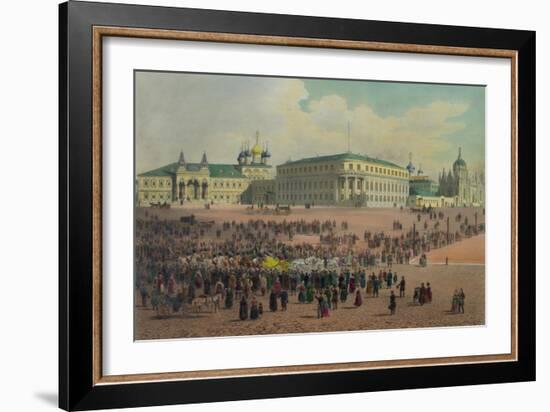 Nicholas Palace in the Moscow Kremlin (From a Panoramic View of Moscow in 10 Part), Ca 1848-Philippe Benoist-Framed Giclee Print