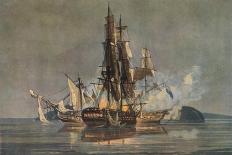 Sixth-Rate HM Ship Sailing past the English Coast, 1794 (Watercolour)-Nicholas Pocock-Giclee Print