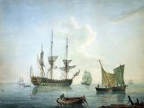 The Royal Dockyard at Woolwich, Near London, 1790-Nicholas Pocock-Framed Giclee Print