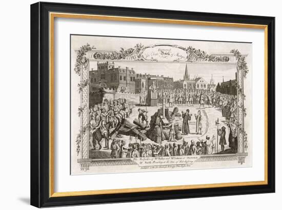 Nicholas Ridley Bishop of London and Hugh Latimer Bishop of Worcester Burnt by Catholics at Oxford-null-Framed Art Print