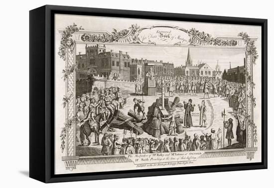 Nicholas Ridley Bishop of London and Hugh Latimer Bishop of Worcester Burnt by Catholics at Oxford-null-Framed Stretched Canvas